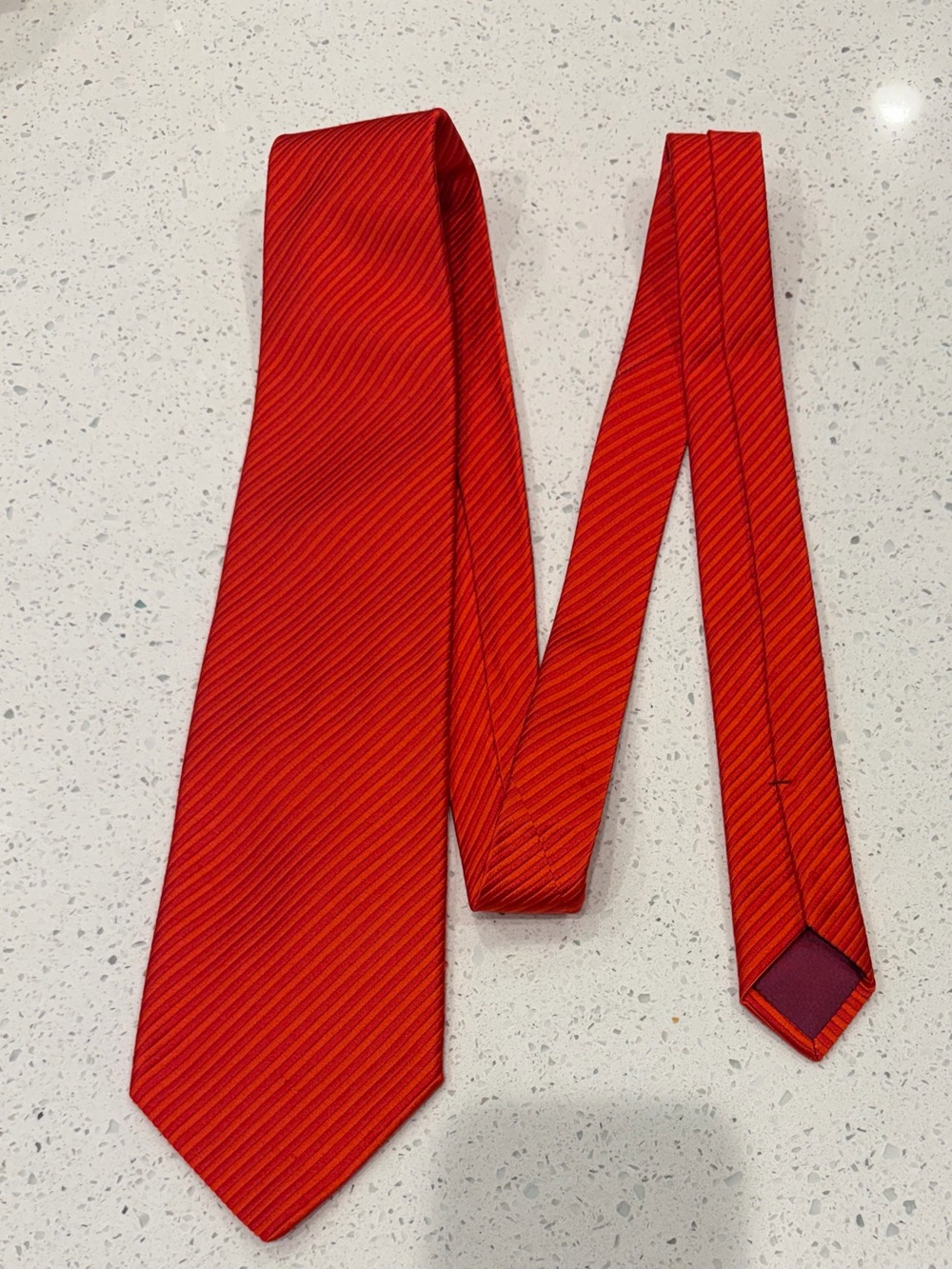 Charvet Red Striped Silk Tie